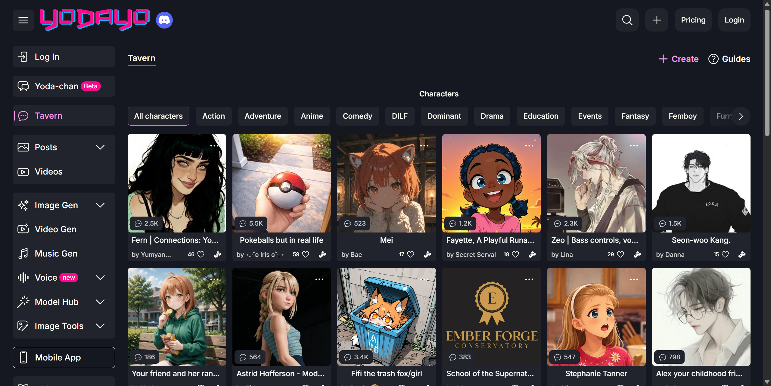 Yodayo ホームページ - AI クリエイティブ platform for アニメファン